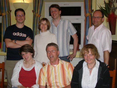 Auf dem Bild oben von links nach rechts Borcas, Sabine, Bernhard, Christian, unten von links nach rechts Monsen, Sunshine-sr, Be_happy